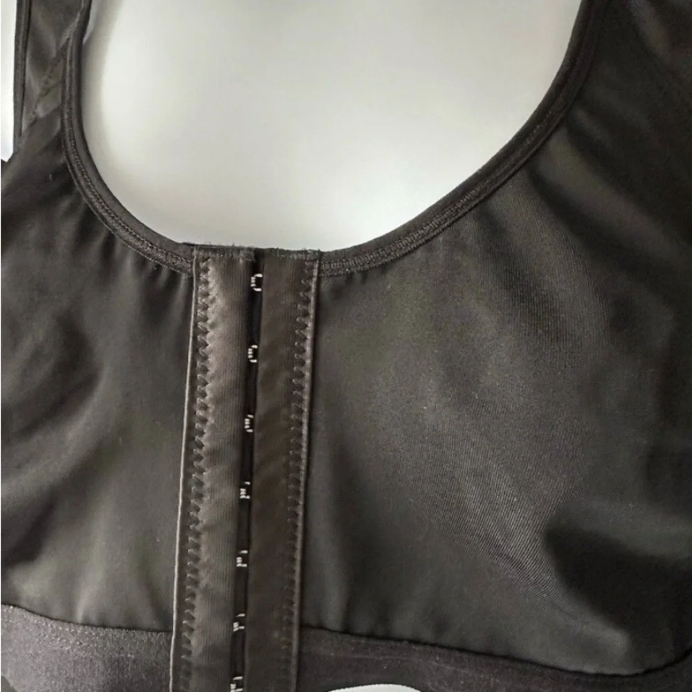 Black Front-Close Wireless Comfort Sports Bra XL - Picture 6 of 7
